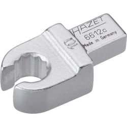 Chiave ad anello ad innesto ∙ aperta 6612C-10 ∙ Attacco quadro ad innesto 9 x 12 mm, massiccio ∙ Profilo a doppio esagono esterno ∙ ac 10 mm