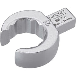 Hazet - Chiave ad anello ad innesto ∙ aperta 6612C-21 ∙ Attacco quadro ad innesto 9 x 12 mm, massiccio ∙ Profilo a doppio esagono esterno ∙ ac 21 mm