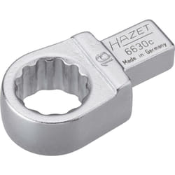 Hazet - Chiave ad anello ad innesto 6630C-16 ∙ Attacco quadro ad innesto 9 x 12 mm, massiccio ∙ Profilo trazione con doppio esagono esterno ∙ ac 16 mm