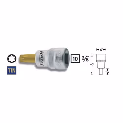 HAZET 8802-T15, 1 pz, 76,2 / 8 mm (3 / 8"), Acciaio, 43,5 mm, 39 g