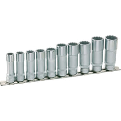 Hazet - Serie di chiavi a bussola a doppio esagono 880TZ/10H ∙ Attacco quadro, cavo, 3/8 di pollice (10 mm) ∙ Profilo a doppio esagono esterno ∙