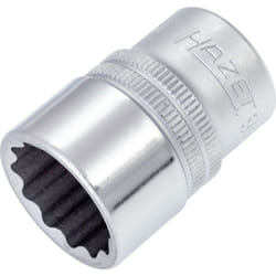 Inserto chiave a bussola 900Z-19 ∙ Attacco quadro, cavo, 1/2 di pollice (12,5 mm) ∙ Profilo trazione con doppio esagono esterno ∙ ac 19 mm