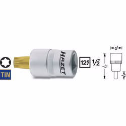HAZET 992-T25, 1 pz, 25,4 / 2 mm (1 / 2"), Acciaio, 55 mm, 64 g