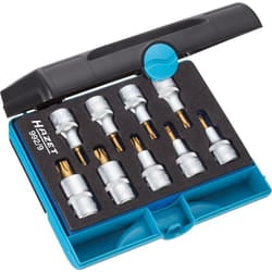 Serie di inserti chiave a bussola per giraviti 992/9 ∙ Attacco quadro, cavo, 1/2 di pollice (12,5 mm) ∙ Profilo interno torx® ∙ 9-pezzi ∙ T20 – T60