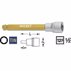 HAZET 986KK-7, 1 pz, 25,4 / 2 mm (1 / 2"), Acciaio, 140 mm, 101 g