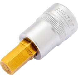 Hazet - Inserto chiave a bussola per giraviti 8801K-9 ∙ Attacco quadro, cavo, 3/8 di pollice (10 mm) ∙ Profilo esagonale interno ∙ ac 9 mm