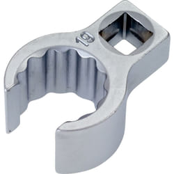 Hazet - Chiave ad anello ∙ aperto 848Z-19 ∙ Attacco quadro, cavo, 3/8 di pollice (10 mm) ∙ Profilo a doppio esagono esterno ∙ ac 19 mm ∙ Attacco