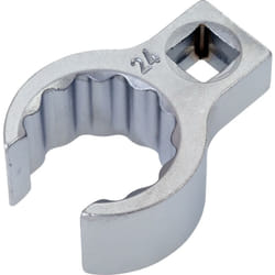 Hazet - Chiave ad anello ∙ aperto 848Z-24 ∙ Attacco quadro, cavo, 3/8 di pollice (10 mm) ∙ Profilo a doppio esagono esterno ∙ ac 24 mm ∙ Attacco