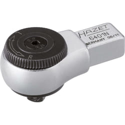 Hazet - Testa ad innesto con cricchetto reversibile 6401N ∙ Attacco quadro ad innesto 9 x 12 mm, massiccio ∙ Attacco quadro, massiccio, 1/4 di