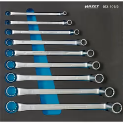HAZET 163-101/9, Acciaio inox, 6x7,21x23 mm, Acciaio inox, 344 mm, 2,14 kg, 9 pz