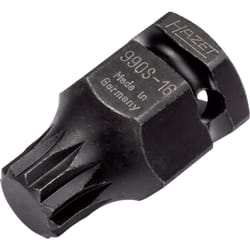 Inserto chiave a bussola per giraviti e avvitatori ad impulso 990S-16 ∙ Attacco quadro, cavo, 1/2 di pollice (12,5 mm), Attacco esagonale esterno 24