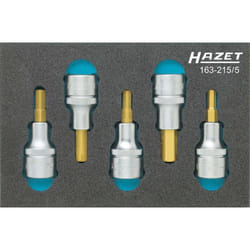 Serie di inserti chiave a bussola per giraviti 163-215/5 ∙ Attacco quadro, cavo, 1/2 di pollice (12,5 mm) ∙ Profilo esagonale interno ∙ 5-pezzi ∙ 5 ∙