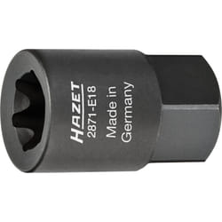 Hazet - Inserto per pinza del freno 2871-E18 ∙ Attacco esagonale esterno 22 mm ∙ Profilo esterno torx® ∙ ac E18