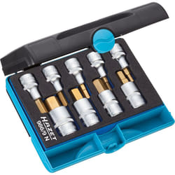 Hazet - Serie di inserti chiave a bussola per giraviti 986/9N ∙ Attacco quadro, cavo, 1/2 di pollice (12,5 mm) ∙ Profilo esagonale interno ∙ 9-pezzi