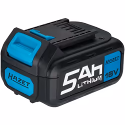 Batteria ∙ singola Ioni di litio, 18 Volt ∙ 5 Ah (amperora) Tempo di ricarica circa 80 minuti (su HAZET 9212-03) Per 9212-3 ∙ ...