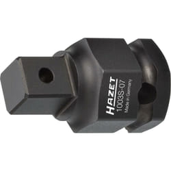 Adattatore per avvitatore ad impulso 1003S-07 ∙ Attacco esagonale esterno 24 mm ∙ Attacco quadro, massiccio, 1/2 di pollice (12,5 mm) ∙ Lunghezza: 44