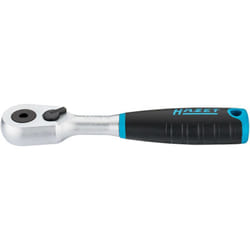 Hazet - Leva a cricchetto reversibile con dentatura fine HiPer per bit ∙ con dentatura fine 863HPB ∙ Attacco esagonale, cavo, 1/4 di pollice (6,3 mm)