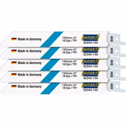 HAZET 9234X-150/5, Lama per sega universale, Acciaio inox, Acciaio, Blu, Bianco, 22,5 cm, 5 pz, Germania