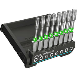 Hazet - SmartHolder con 8 bit ∙ lungo 2304SH-13 ∙ Attacco esagonale, massiccio, 1/4 di pollice (6,3 mm) ∙ Profilo interno torx® ∙ 8-pezzi ∙ T10 – T40