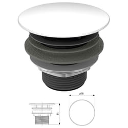 Kaldewei - Valvola a scarico libero con copertura rotonda smaltata, colore bianco alpino 905800000001