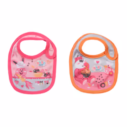 BABY born Bib 2 assorted, Bavaglino per bambola, 3 anno/i, 25 g