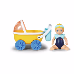 BABY born Splish Splash Pram with Emma, Bambola da bagno, Bambino/Bambina, 1 anno/i, Multicolore