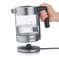 Graef WK300 bollitore elettrico 1 L 2000 W Nero, Acciaio inox, Trasparente