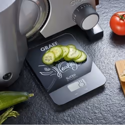 Graef Family Line Nero Superficie piana Quadrato Bilancia da cucina elettronica