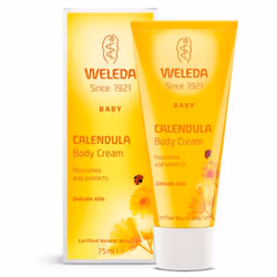 Weleda Baby Crema Corpo Calendula è un ricco trattamento protettivo per trattare le zone secche del corpo. Flacone da 75ml.