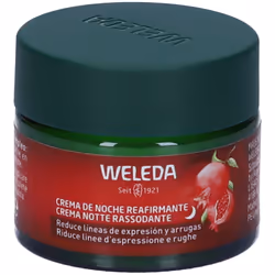 Weleda Melograno Crema Notte Rassodante attiva la rigenerazione cutanea durante il riposo notturno.



Riduce visibilmente ru ...