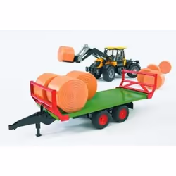 BRUDER Bale transport trailer with 8 round bales parte e accessorio di modellino in scala