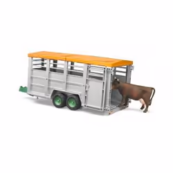 BRUDER Livestock trailer with 1 cow parte e accessorio di modellino in scala Carrello