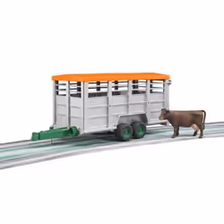 BRUDER Livestock trailer with 1 cow parte e accessorio di modellino in scala Carrello