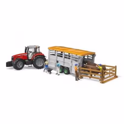 BRUDER Livestock trailer with 1 cow parte e accessorio di modellino in scala Carrello - Vista aggiuntiva 5