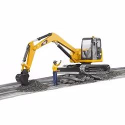 BRUDER Cat Mini Excavator with worker - Vista aggiuntiva 4