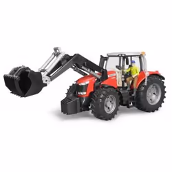 BRUDER Massey Ferguson 7624 with frontloader - Vista aggiuntiva 5