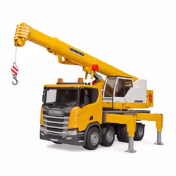 BRUDER SCANIA Super 560R Liebherr Crane Truck - Vista aggiuntiva 4