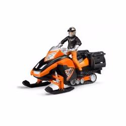 BRUDER Snowmobil m. Fahrer u. Ausst.| 63101, Modellino di gatto delle nevi, Acrilonitrile butadiene stirene (ABS), Multicolor ...