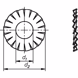 Dresselhaus WGR 1668/001/51 100 pz Rondella di fissaggio Acciaio galvanizzato - Vista aggiuntiva 2