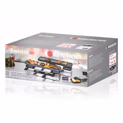 Rommelsbacher RC 1600 griglia per raclette 8 persona(e) 795 W Nero, Argento - Vista aggiuntiva 5