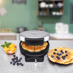 Rommelsbacher WA 850 piastra per waffle 1 waffle 850 W Nero, Argento