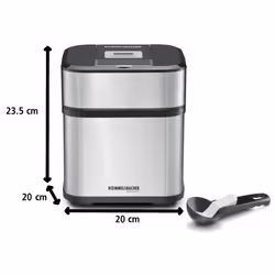 Rommelsbacher IM 12 macchina per gelato Gelatiera tradizionale 1,5 L Nero, Acciaio inox - Vista aggiuntiva 8