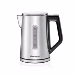 Rommelsbacher Wasserkocher WK 3000, 1,7 L, 3000 W, Nero, Acciaio inox, Acciaio inox, Termostato regolabile, Indicatore del li ...