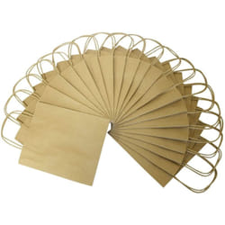 Folia - idena 21210 - Sacchetti di Carta Kraft Carta, 12 x 5.5 x 15 cm, 20 Pezzi, Naturale