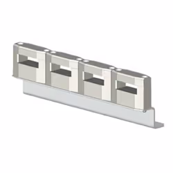 Supporto universale per sbarre Siemens collettrici a 4 poli, orizzontale H = 200 mm 15/20 / 30x 5 mm 15X5-20X5-30X5 accessori ...