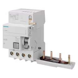 Blocco differenziale (salvavita) Siemens, con le seguenti caratteristiche: 3 moduli Attacco DIN (universale per qualsiasi cen ...