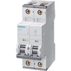 Siemens - Interruttore magnetotermico 2P 10A 15kA tipo c 2 moduli 5SY72107