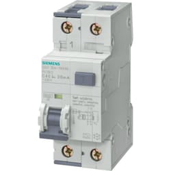 Siemens - interruttore magnetotermico differenziale 4,5ka 6ka 1p+n c25 tipo ac 5su13531kk25
