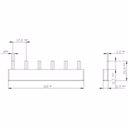 Siemens 5ST3607 sbarra a pettine Grigio 1 pz - Vista aggiuntiva 2