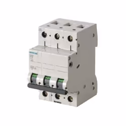 SIEMENS INTERRUTTORE MAGNETOTERMICO MODULARE 6KA 3 POLI 40A 5SL63407BB Descrizione Prodotto L'interruttore magnetotermico mod ...